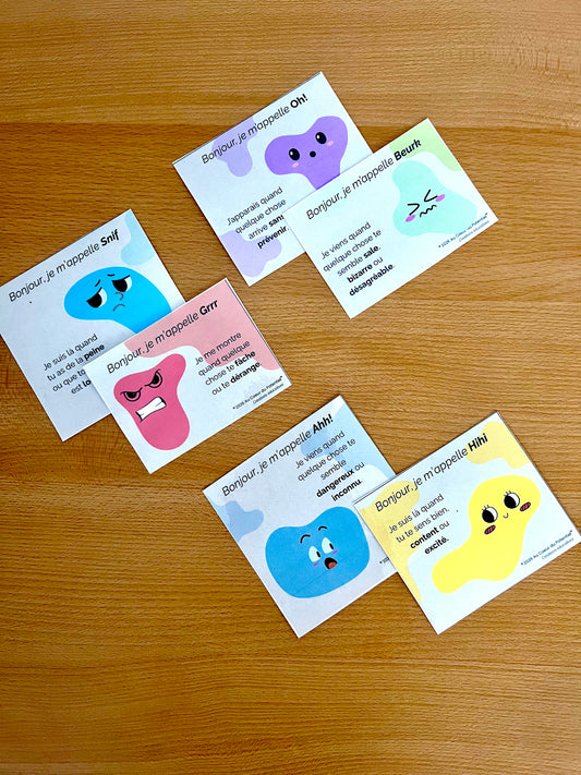 Cartes ludiques présentation - Les héros des émotions