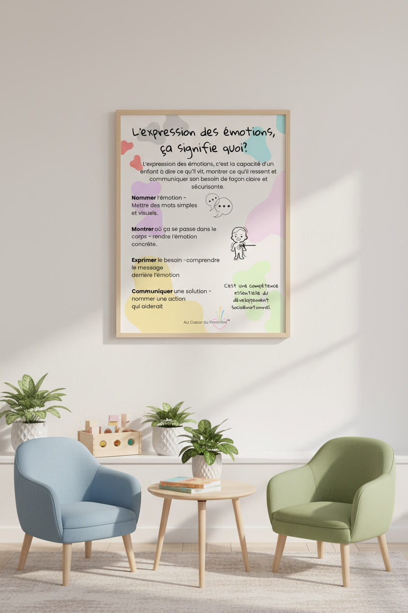 Affiche éducative gratuite – L'expression des émotions