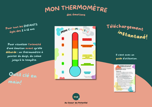 Thermomètre des Émotions à imprimer — Outil de régulation 3-7 ans