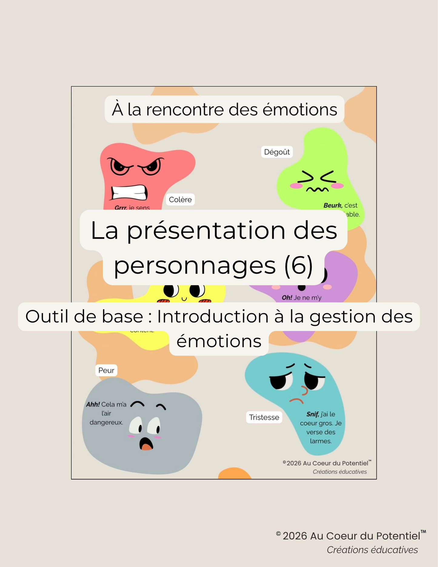 Affiche : Présentation des émotions de base