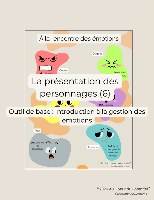 Affiche : Présentation des émotions de base