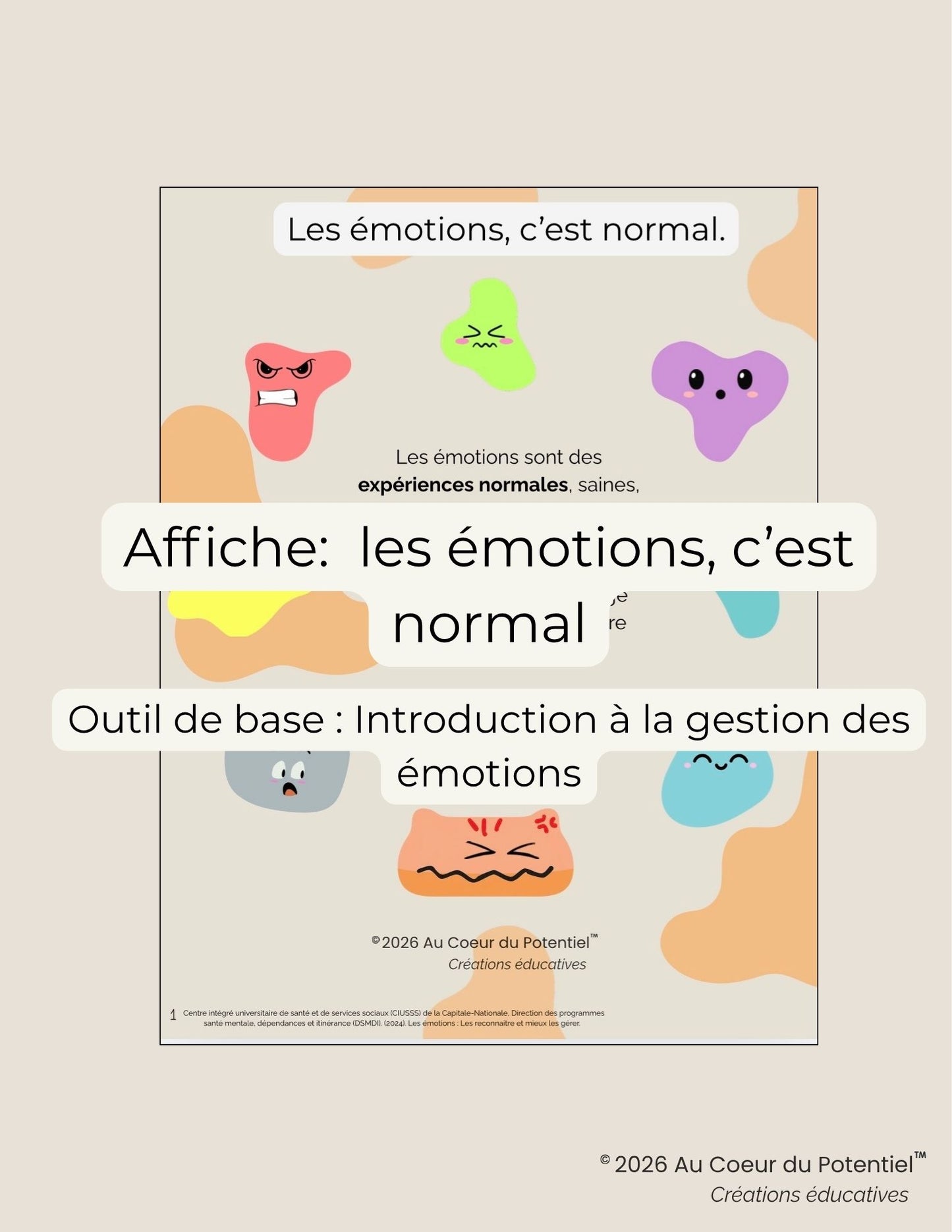 Affiche - Les émotions, c'est normal