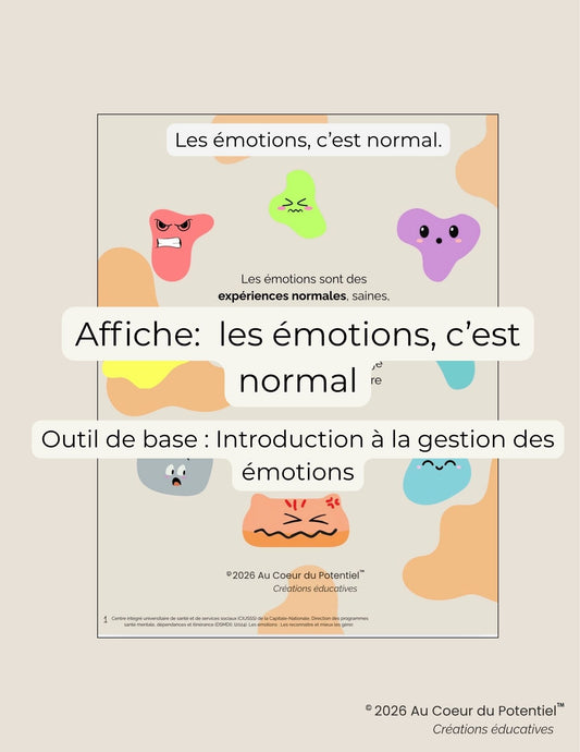Affiche - Les émotions, c'est normal