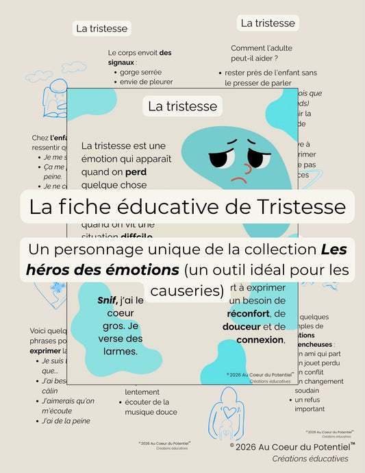 Fiche éducative : Tristesse