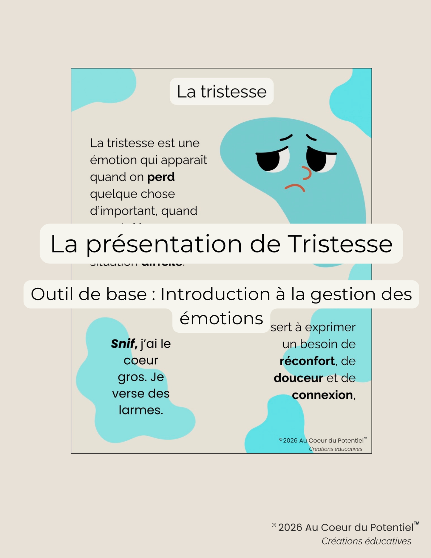 Affiche : La Tristesse (Snif)