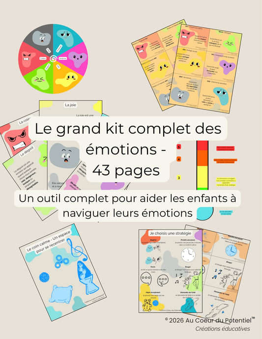 Le grand kit complet des émotions - 43 pages