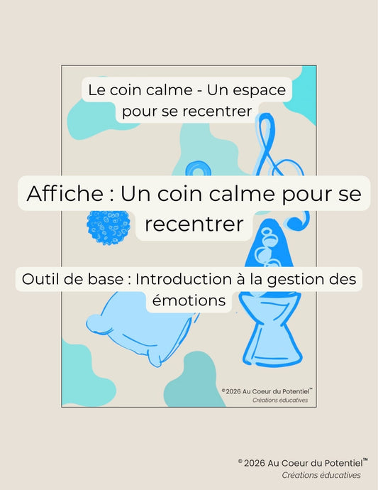 Affiche et guide d'utilisation - Le Coin Calme
