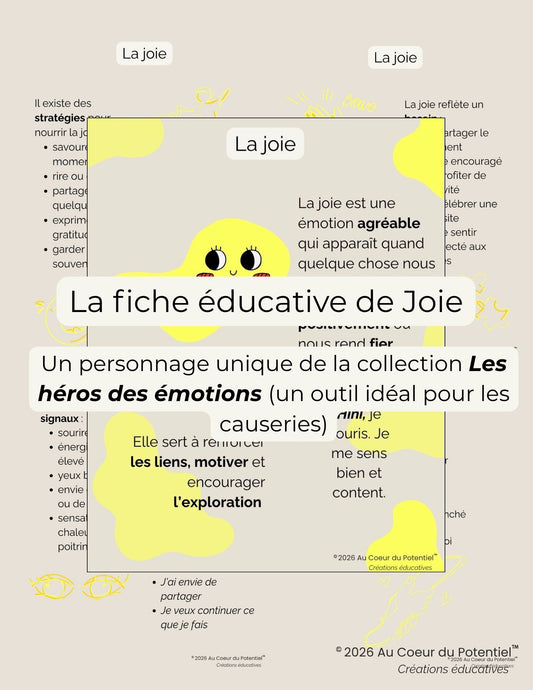 Fiche éducative : Joie