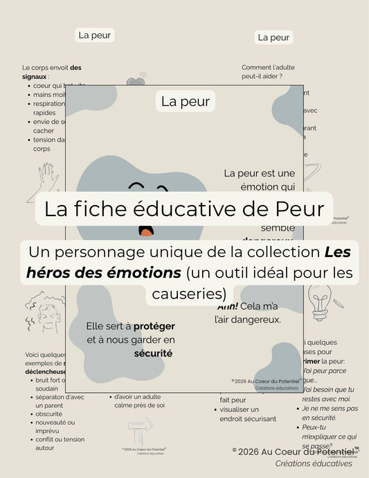 Fiche éducative : Peur
