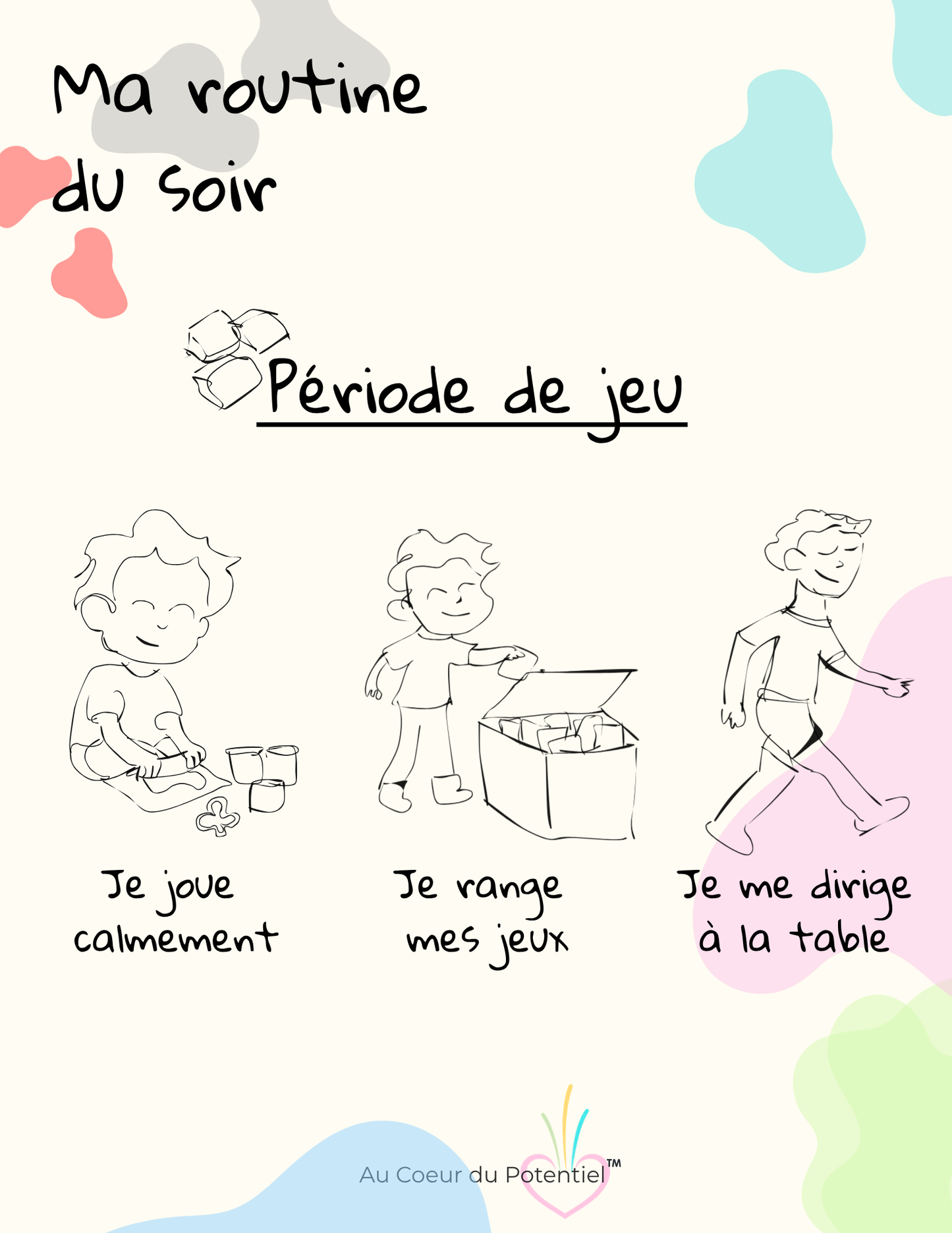 Affiche Routine du Soir — Outil imagé pour enfants et parents