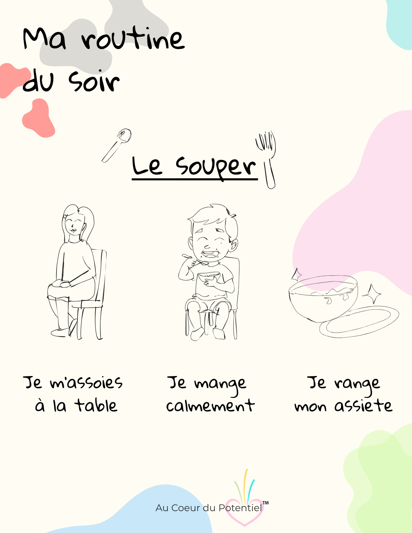 Affiche Routine du Soir — Outil imagé pour enfants et parents