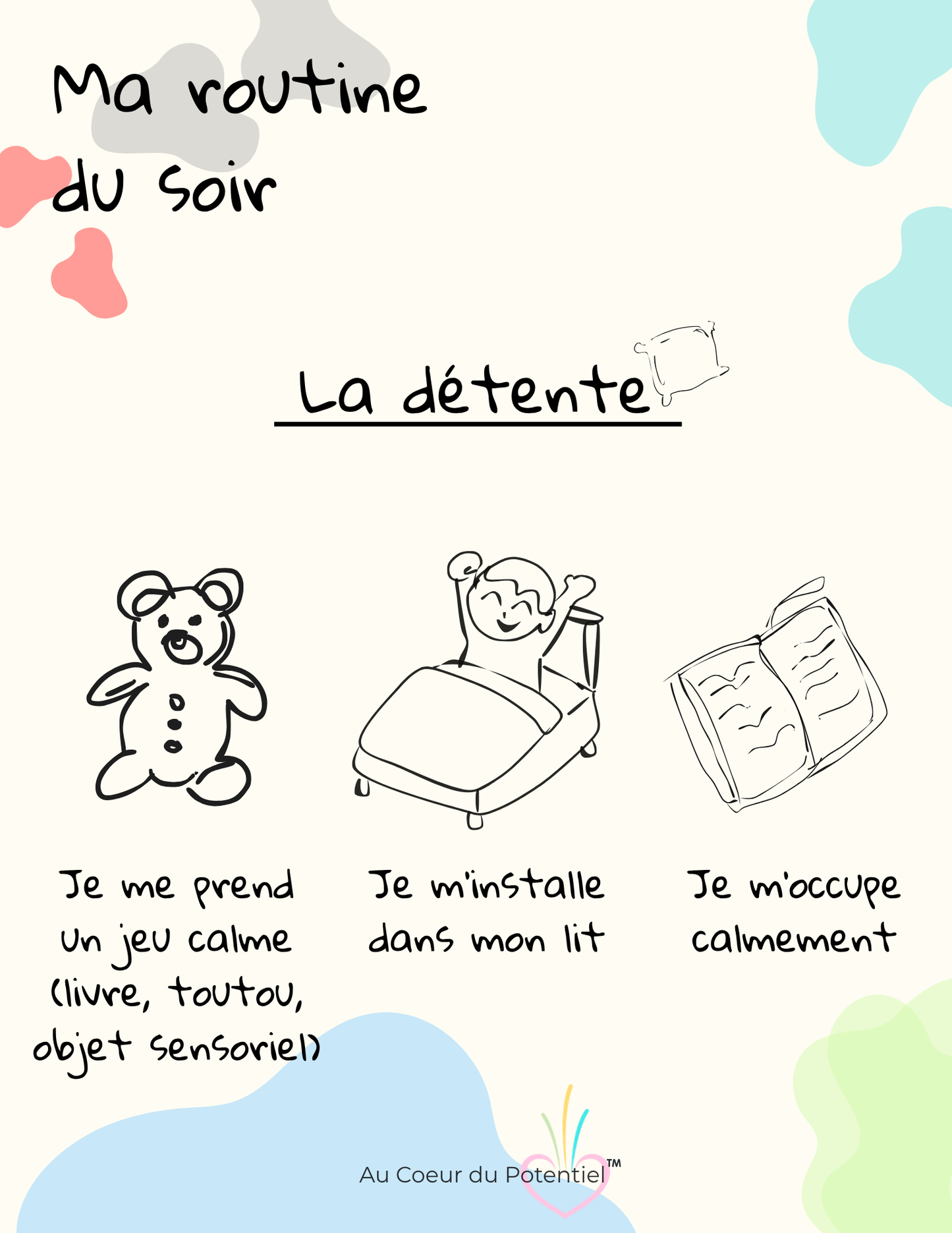 Affiche Routine du Soir — Outil imagé pour enfants et parents