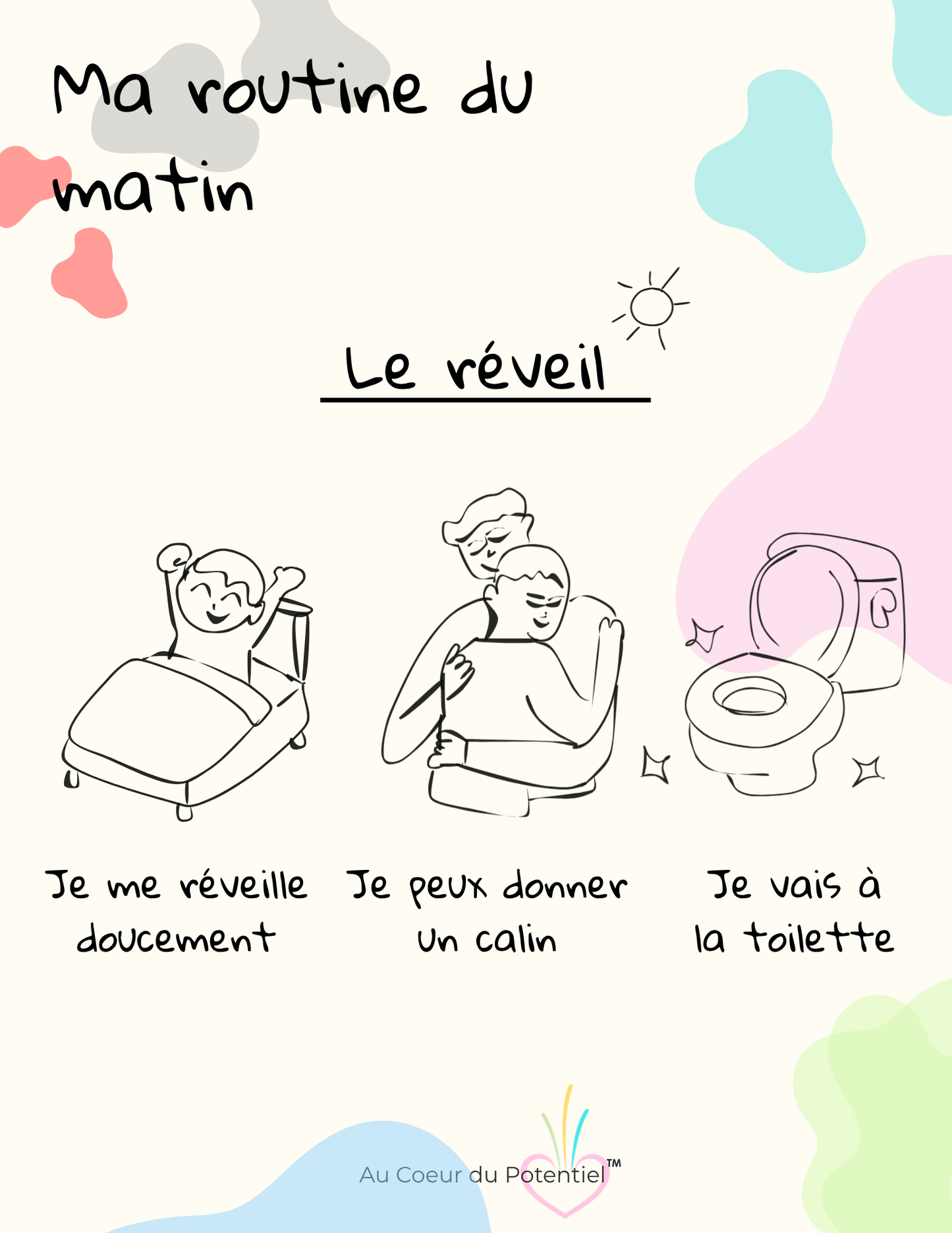 Affiche Routine du Matin — Outil imagé pour enfants et parents