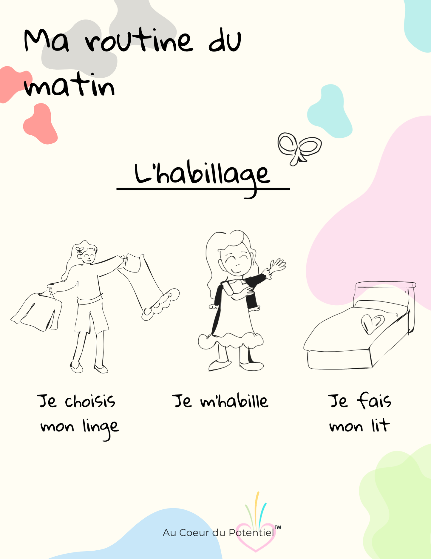 Affiche Routine du Matin — Outil imagé pour enfants et parents