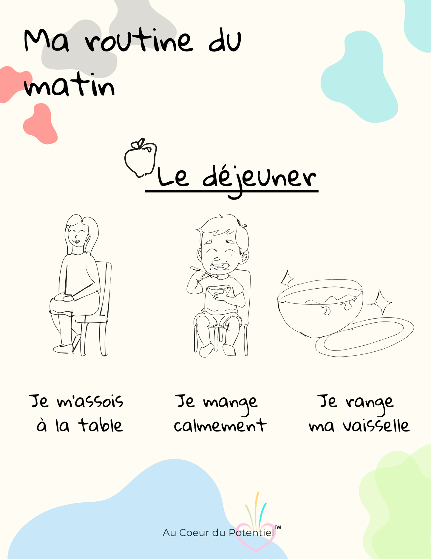 Affiche Routine du Matin — Outil imagé pour enfants et parents