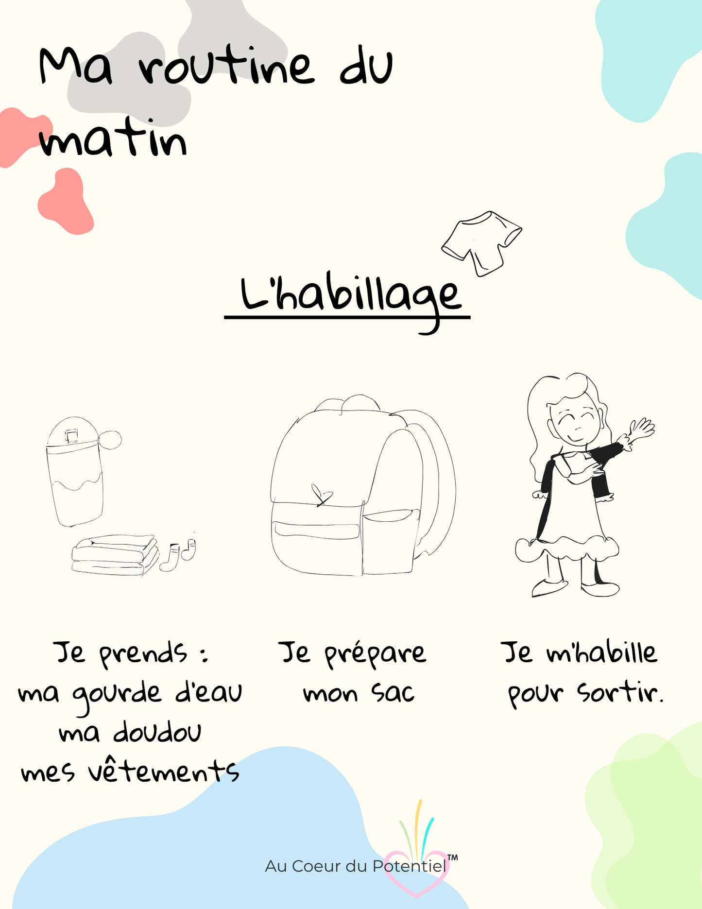 Affiche Routine du Matin — Outil imagé pour enfants et parents