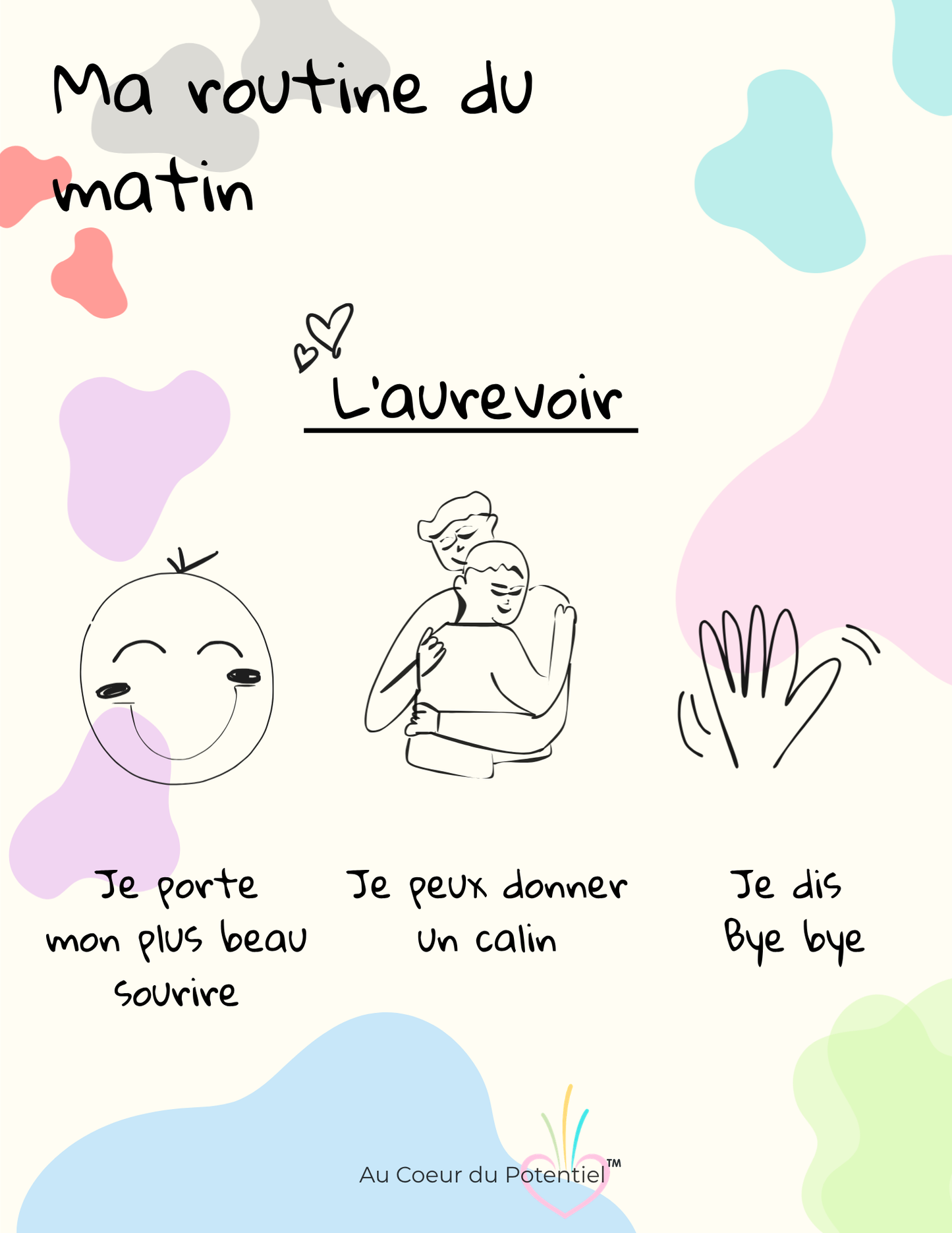Affiche Routine du Matin — Outil imagé pour enfants et parents